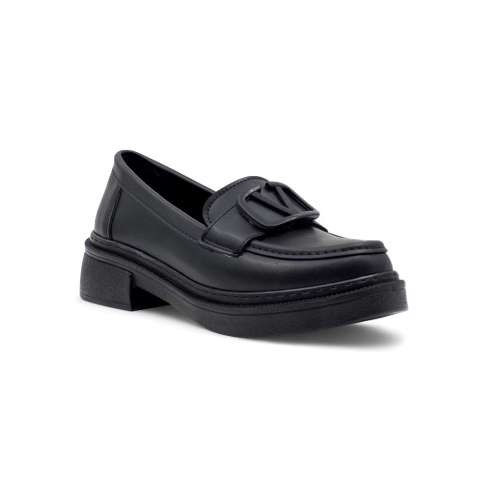 WISSENTE 1810 TOKA DETAYLI KADIN LOAFER - SİYAH - 39
