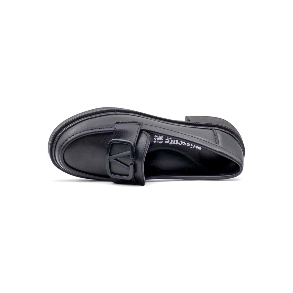WISSENTE 1810 TOKA DETAYLI KADIN LOAFER - SİYAH - 39