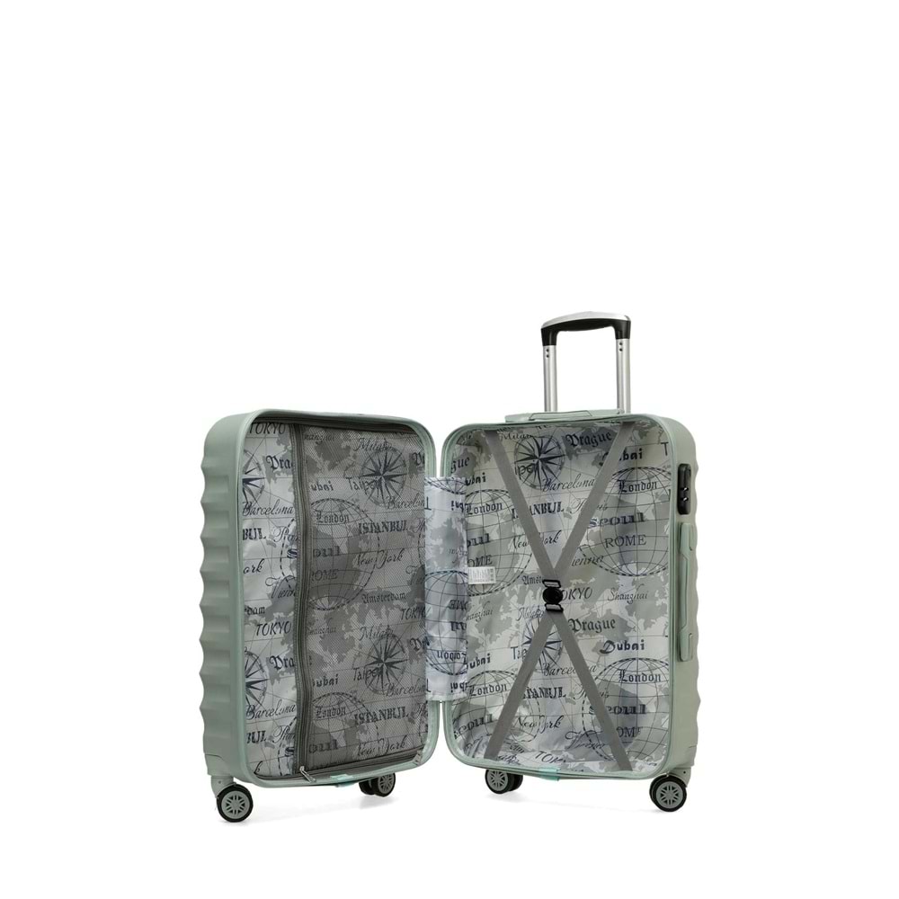 LUMBERJACK NEWYORK-0 ABS 5PR ORTA BOY VALİZ - A.YEŞİL - STD