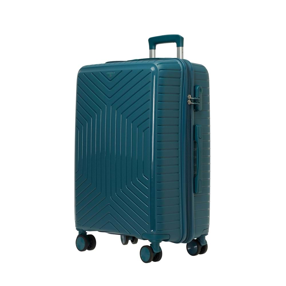 LUMBERJACK PARIS-B PP 5PR BÜYÜK BOY VALİZ - PETROL - STD