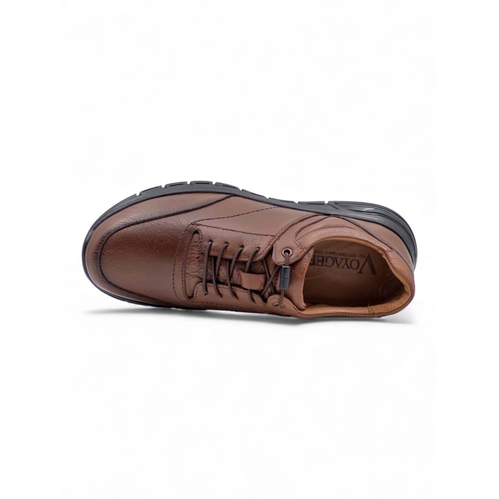 VOYAGER M197-1 ERKEK HAKİKİ DERİ SNEAKER AYAKKABI - TABA - 41
