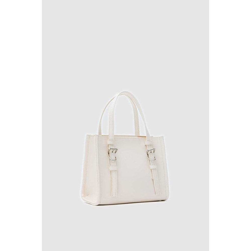 1060 Kadın Çapraz El ve Omuz Çantası - KREM