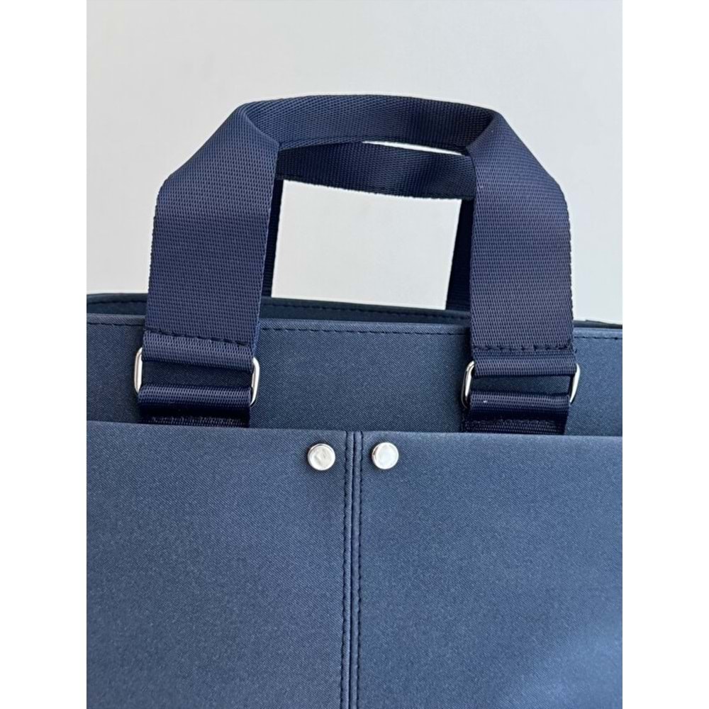 1070 Kadın Saten Çok Cepli Çapraz El ve Omuz Çantası - LACİVERT