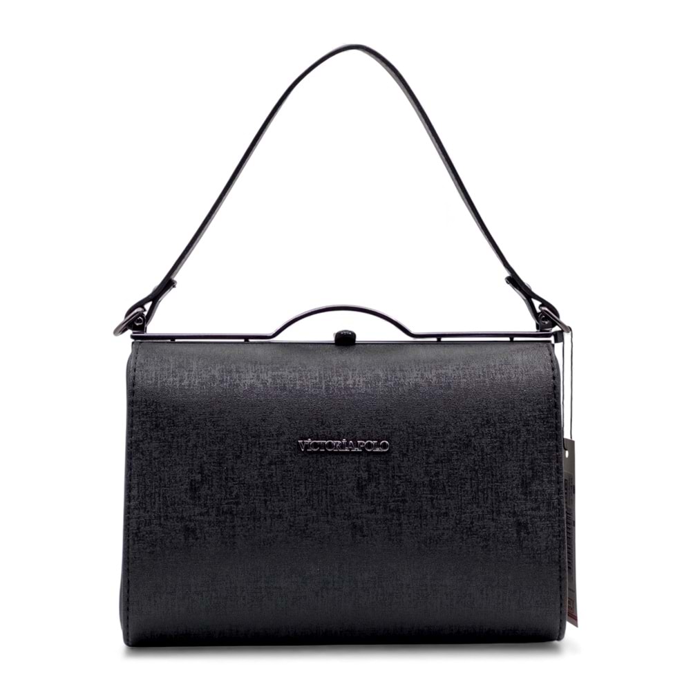 1090 Kadın Kutu El ve Omuz Çantası - SİYAH