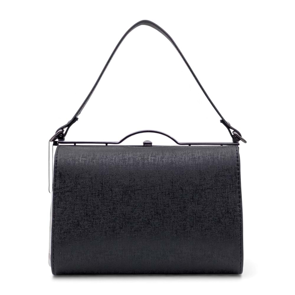 1090 Kadın Kutu El ve Omuz Çantası - SİYAH