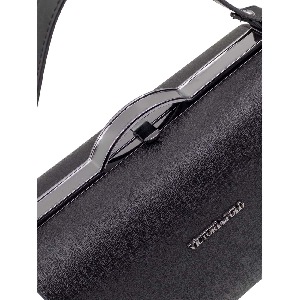 1090 Kadın Kutu El ve Omuz Çantası - SİYAH