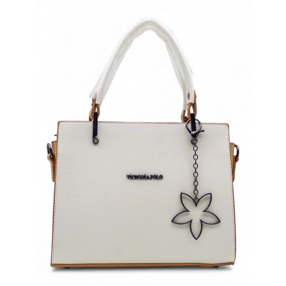 1100 Kadın Kutu El ve Omuz Çantası - BEYAZ