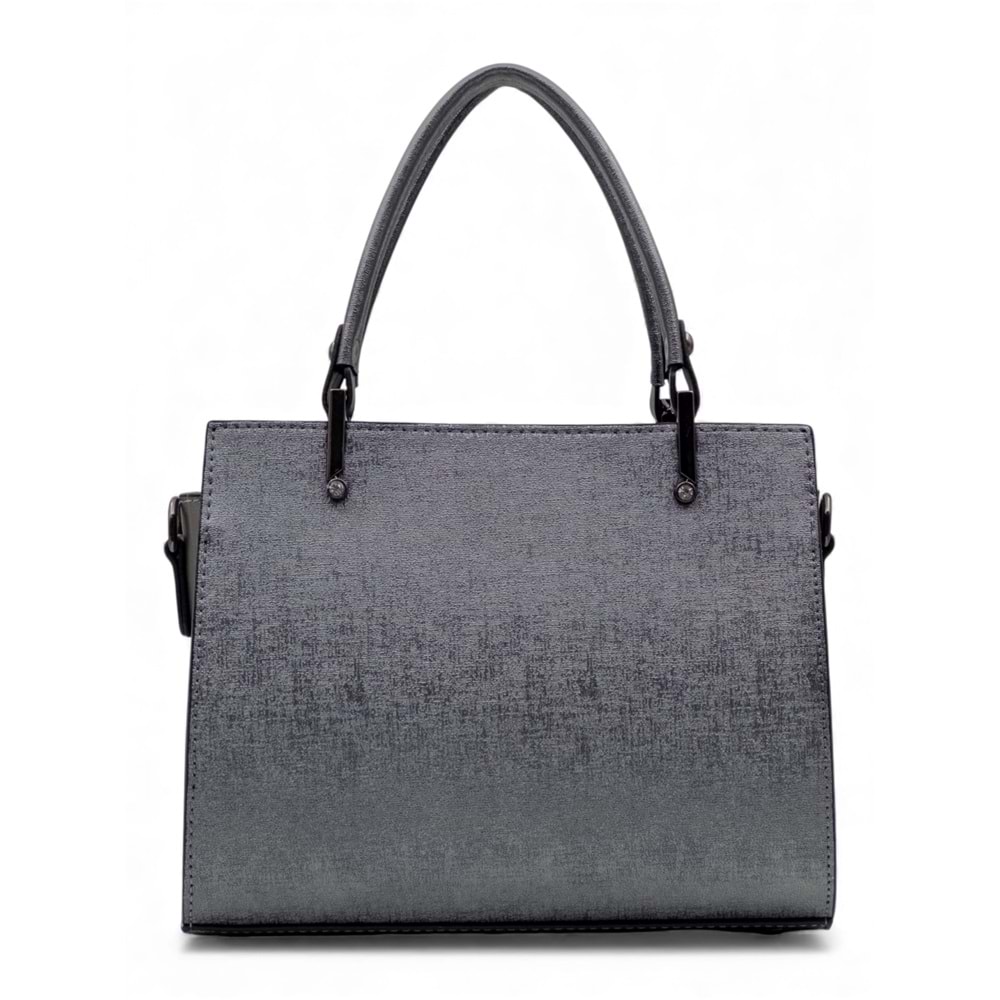 1100 Kadın Kutu El ve Omuz Çantası - FÜME