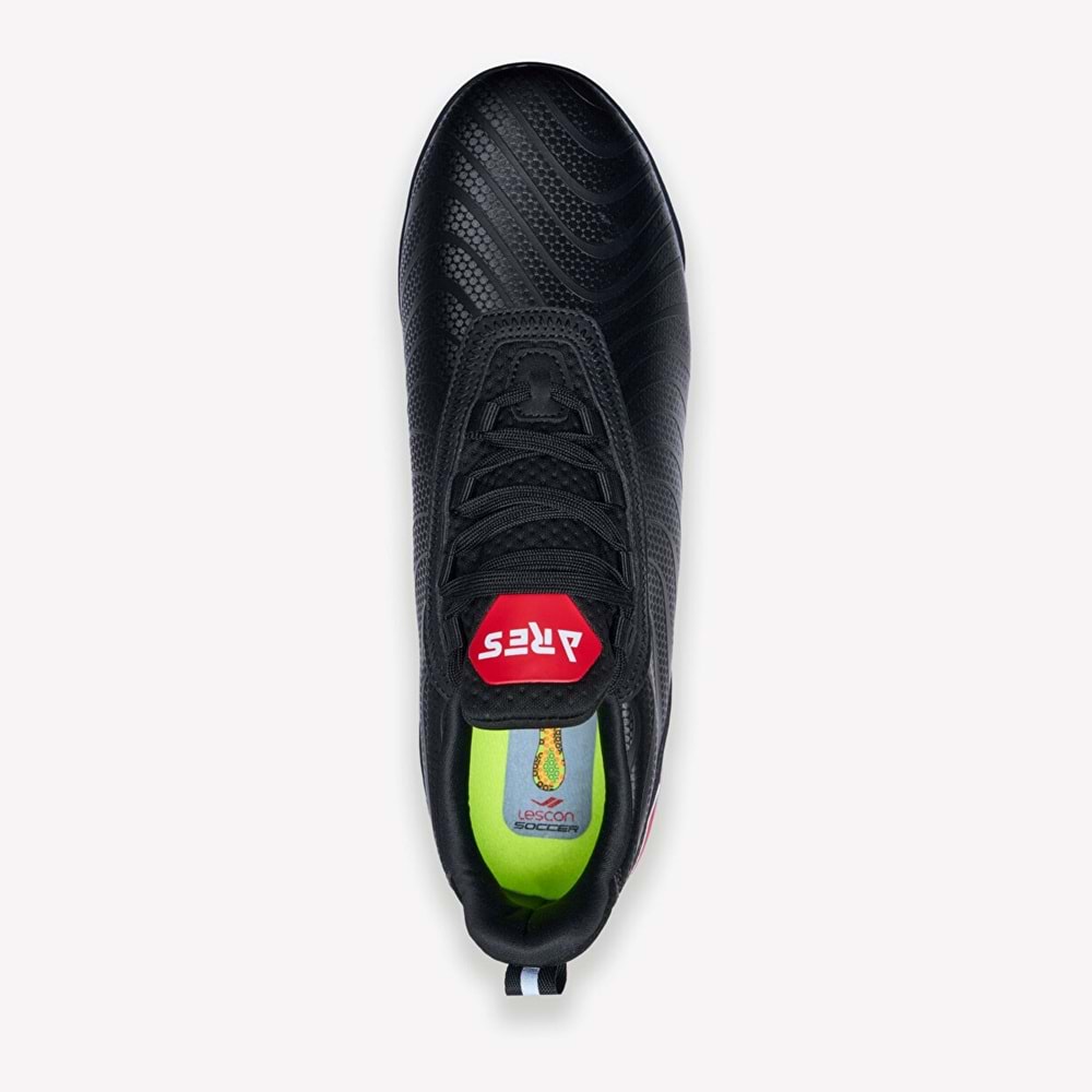 LESCON ARES 6 UNİSEX HALI SAHA FUTBOL AYAKKABISI - SİYAH - 37