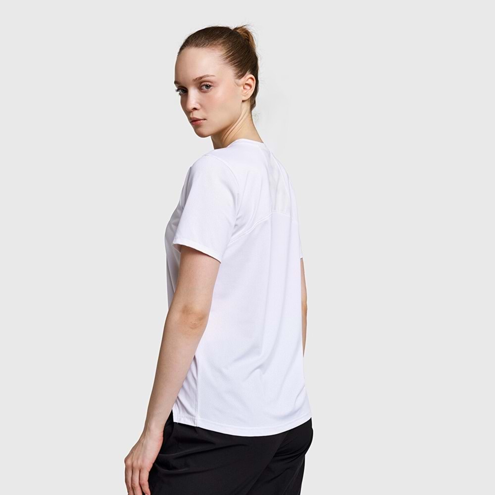 LESCON 26B-2003 KADIN KOŞU KISA KOL TİŞÖRT - BEYAZ - L