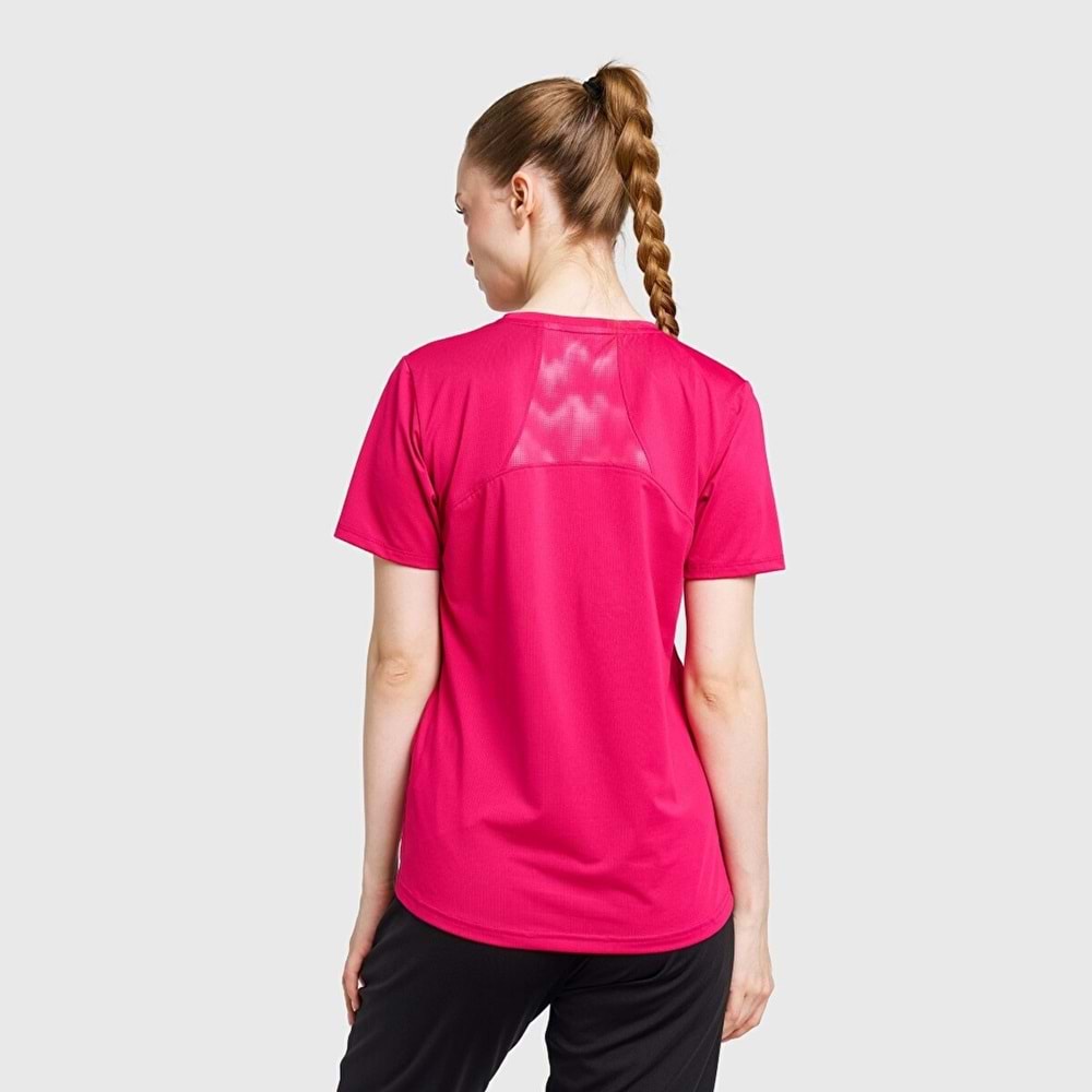 LESCON 26B-2003 KADIN KOŞU KISA KOL TİŞÖRT - FUŞYA - L