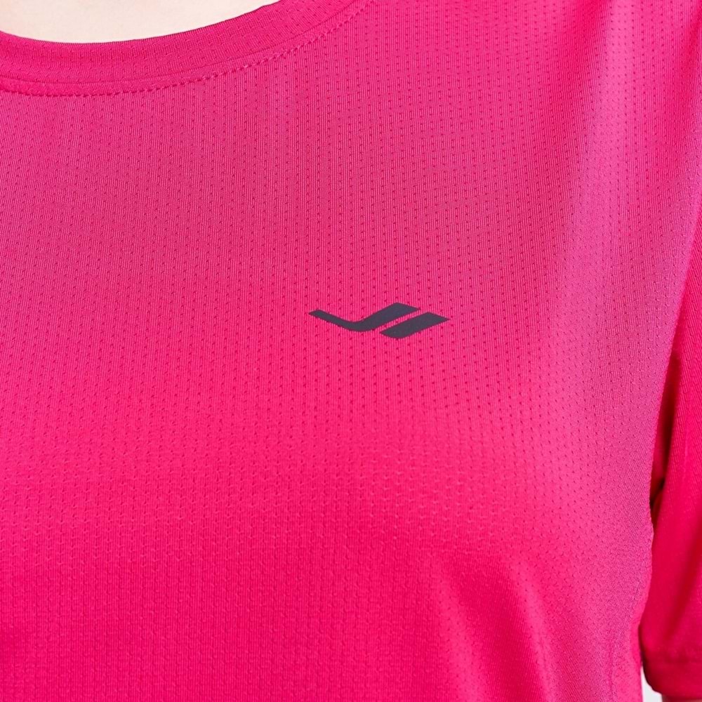 LESCON 26B-2003 KADIN KOŞU KISA KOL TİŞÖRT - FUŞYA - L