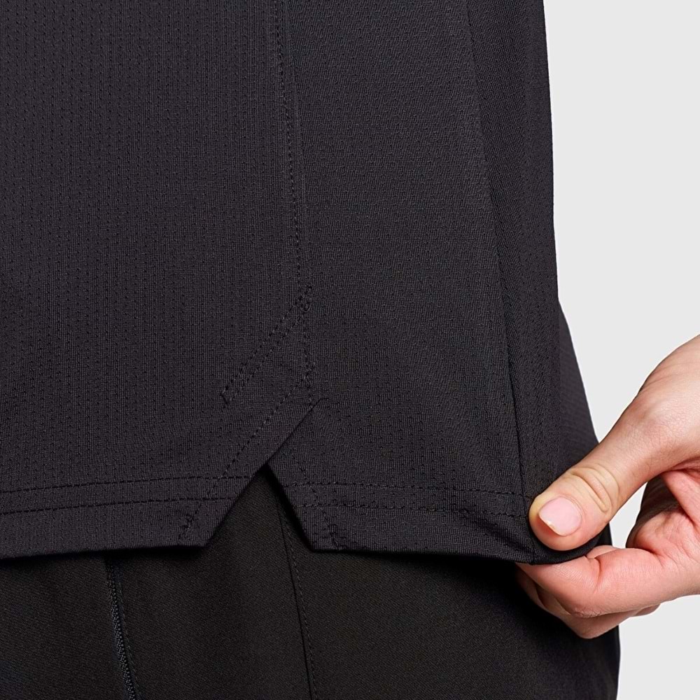 LESCON 26B-2003 KADIN KOŞU KISA KOL TİŞÖRT - SİYAH - L