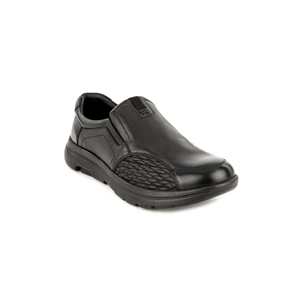 Muya Denver Anatomik Taban Topuk Dikeni Deri Halluks Valgus Kemik Çıkıntısına Uygun Erkek Ayakkabı - Siyah - 40