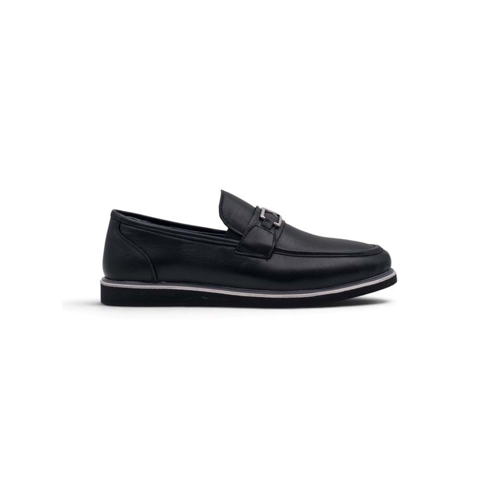 VOYAGER 5768 ERKEK HAKİKİ DERİ LOAFER AYAKKABI - SİYAH - 41