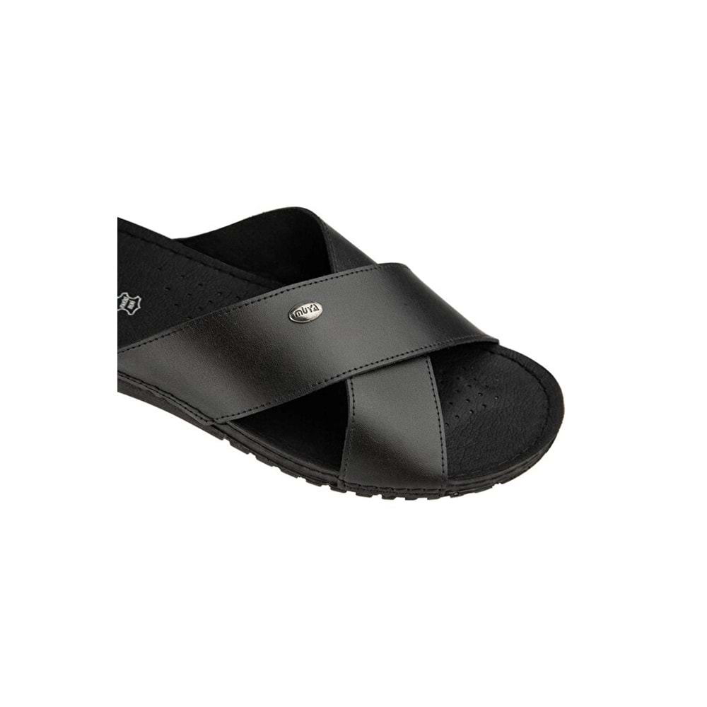 Muya Kejutan Anatomik Taban Dört Mevsim Erkek Terlik - Siyah - 40