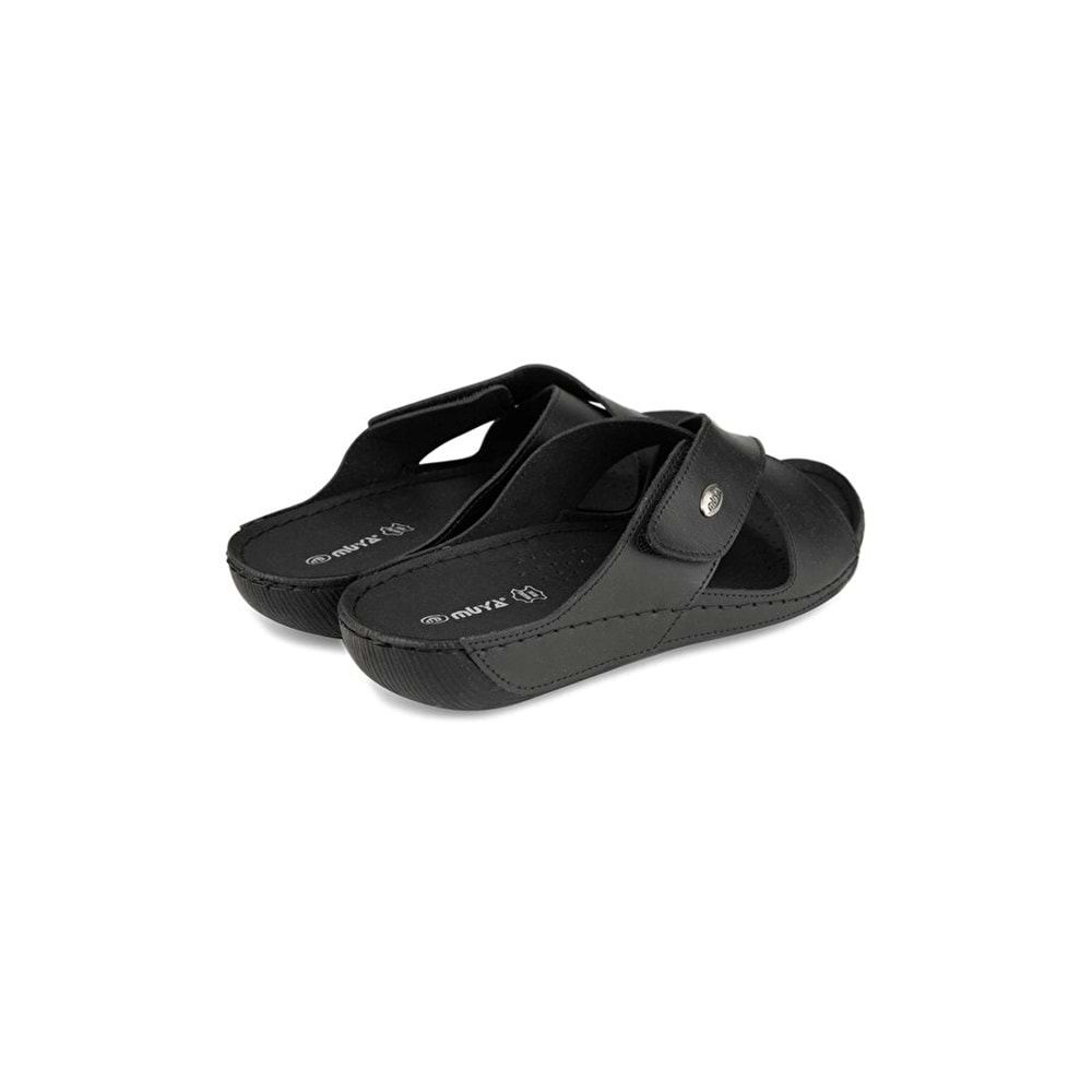 Muya Gwenu Anatomik Taban Dört Mevsim Kadın Terlik - Siyah - 40