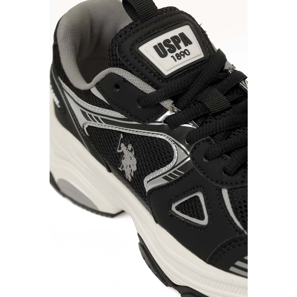 U.S. POLO ASSN. MERIDA 6FX KADIN SPOR AYAKKABI - SİYAH - 38