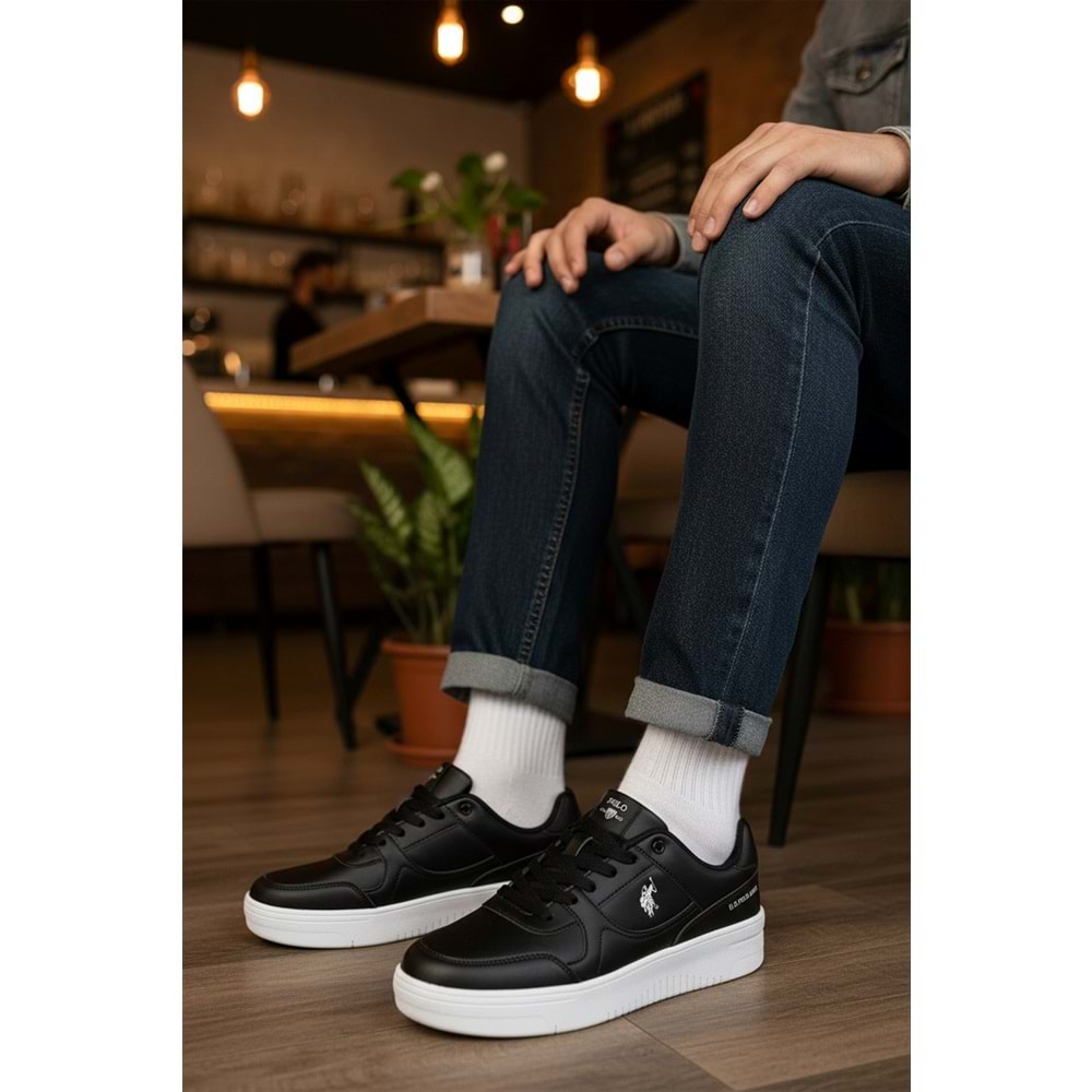 U.S. POLO ASSN. LEE 6FX ERKEK SNEAKER - SİYAH - 40