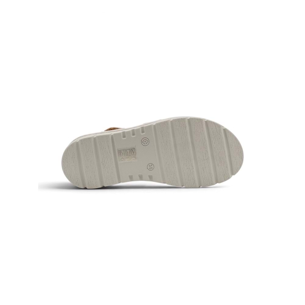 VOYAGER Z641 HAKİKİ DERİ KADIN SANDALET - BEJ - 40