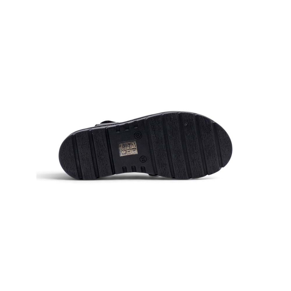 VOYAGER Z641 HAKİKİ DERİ KADIN SANDALET - SİYAH - 40
