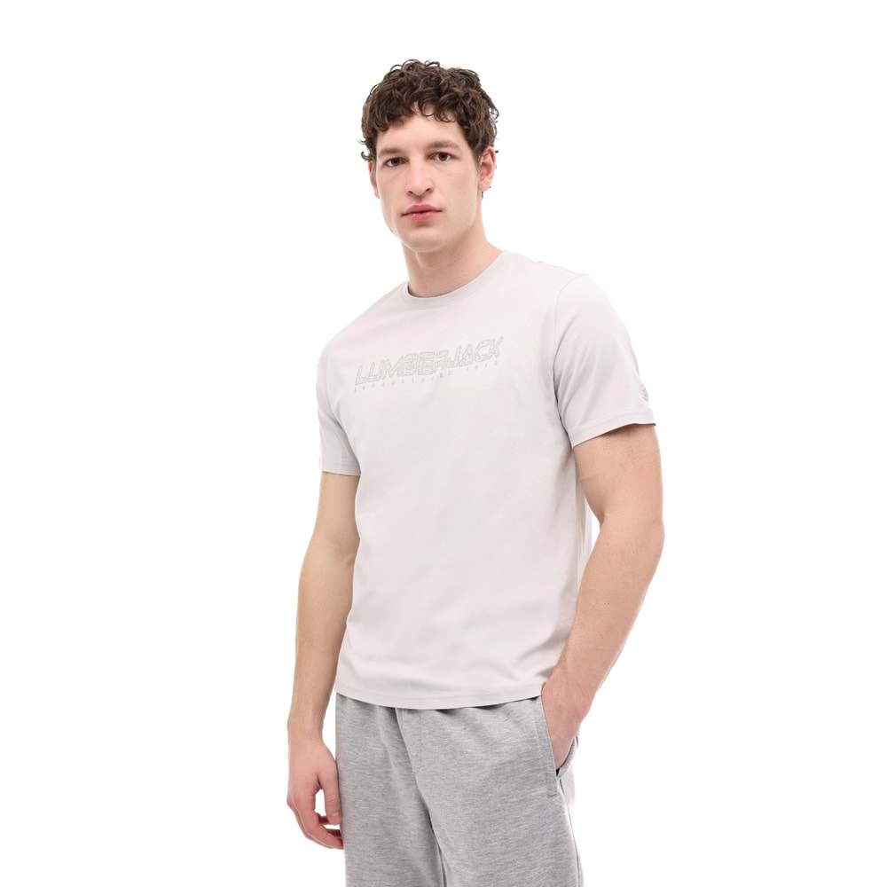 LUMBERJACK ML ULRICH 11ID1-100 6FX ERKEK KISA KOL TİŞÖRT - GRİ - L
