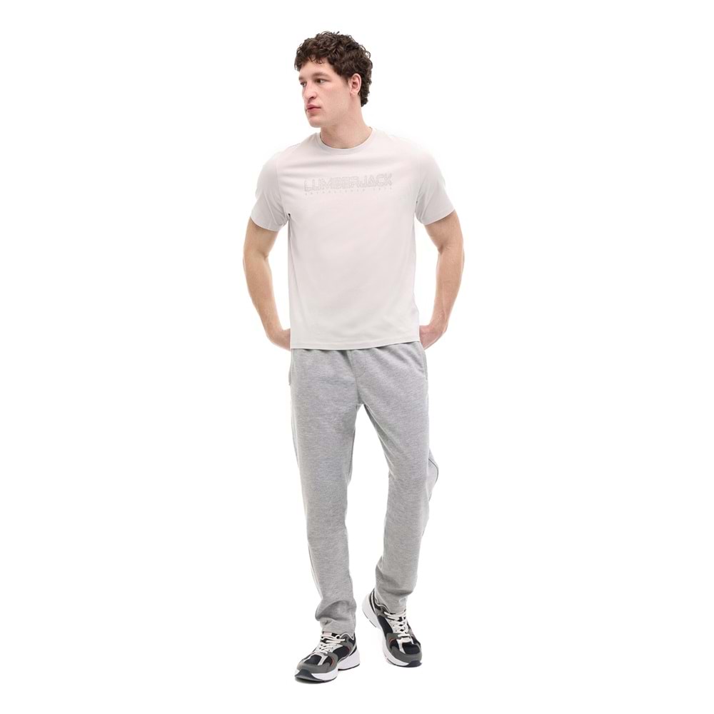 LUMBERJACK ML ULRICH 11ID1-100 6FX ERKEK KISA KOL TİŞÖRT - GRİ - L