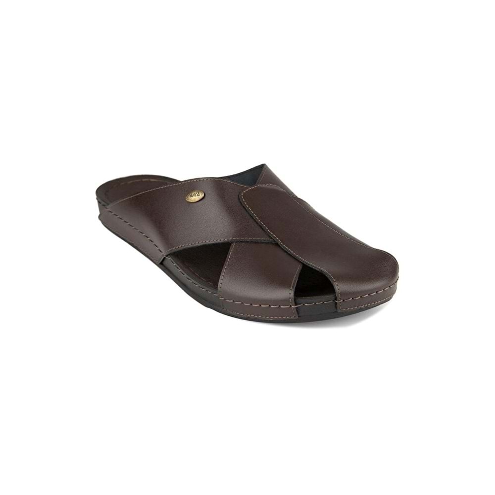 Muya İawn Anatomik Taban Dört Mevsim Erkek Terlik - Kahverengi - 40