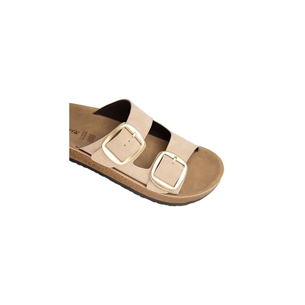 Muya Eterei Anatomik Taban Kadın Terlik - Krem - 40