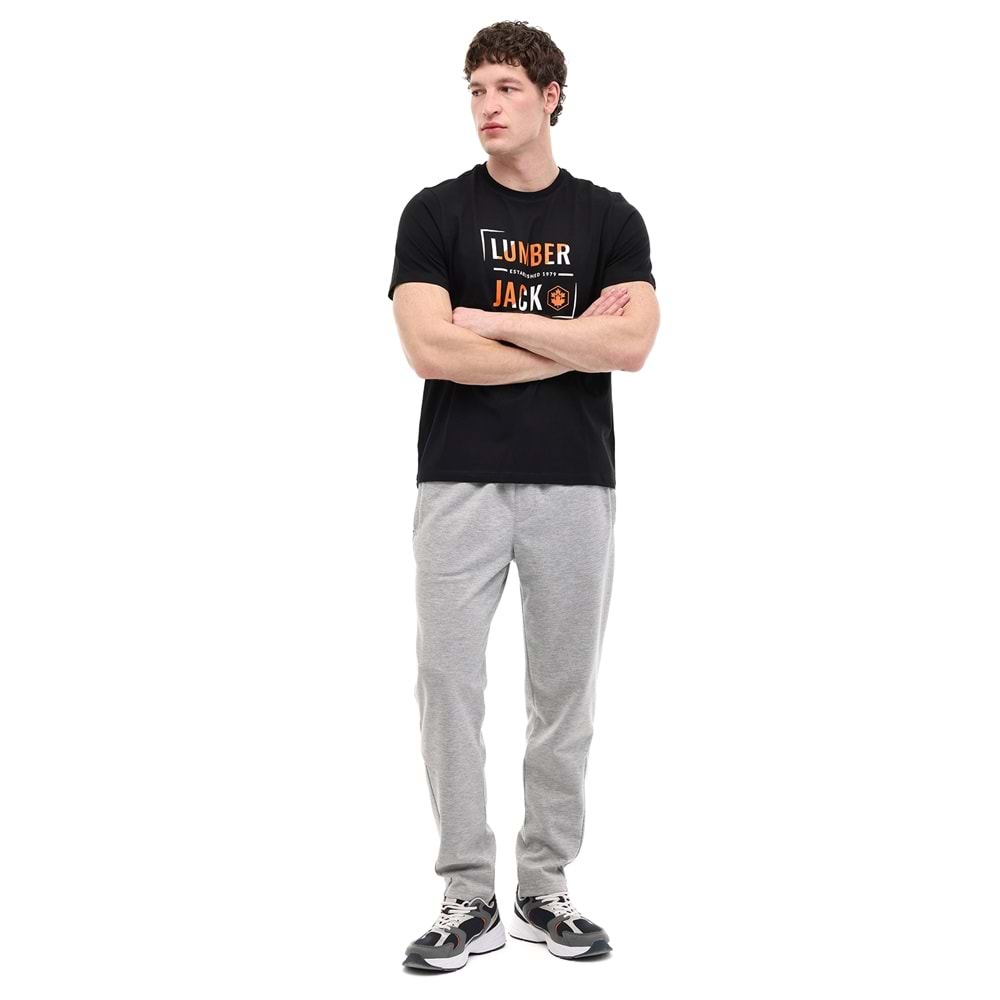LUMBERJACK ML OKINA 11ID1-104 6FX ERKEK KISA KOL TİŞÖRT - SİYAH - L