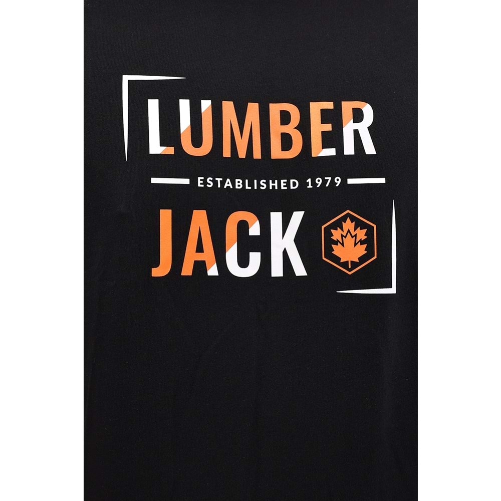 LUMBERJACK ML OKINA 11ID1-104 6FX ERKEK KISA KOL TİŞÖRT - SİYAH - L