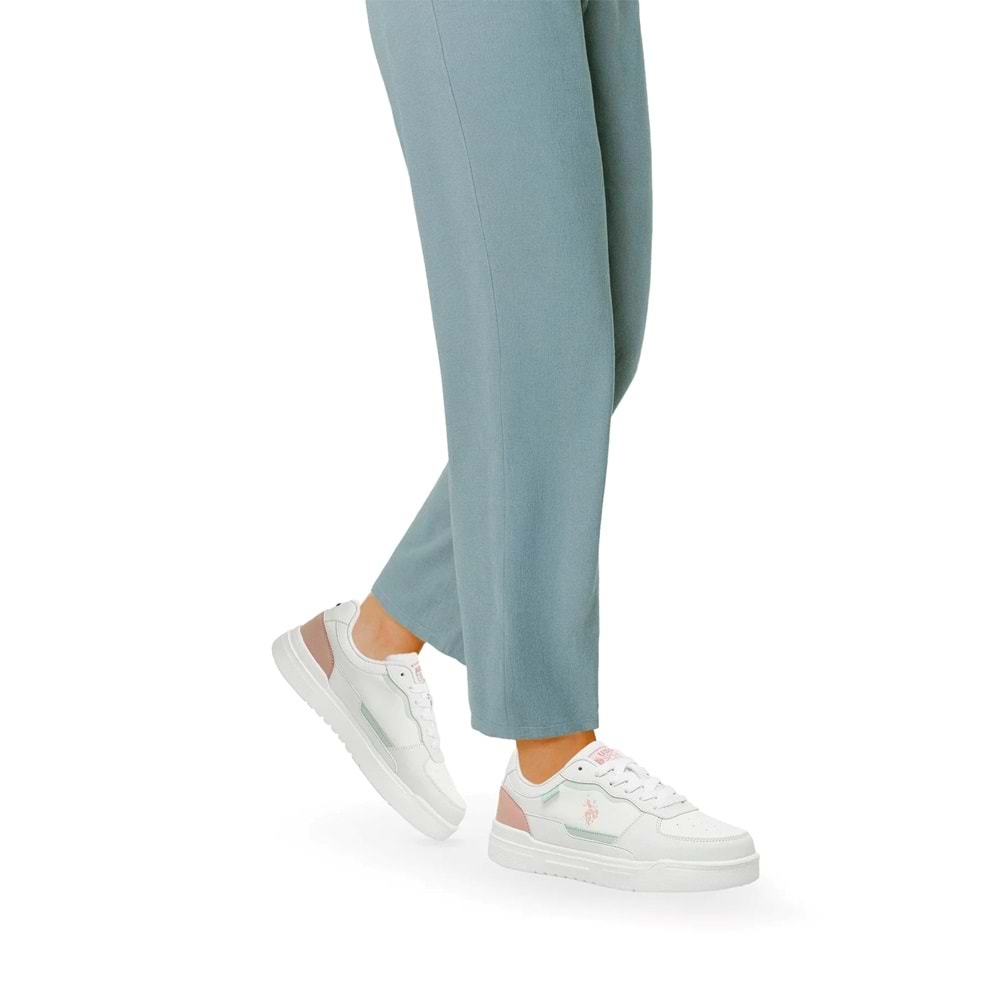 U.S. POLO ASSN. HOOD 6FX KADIN SNEAKER - BEYAZ - 40