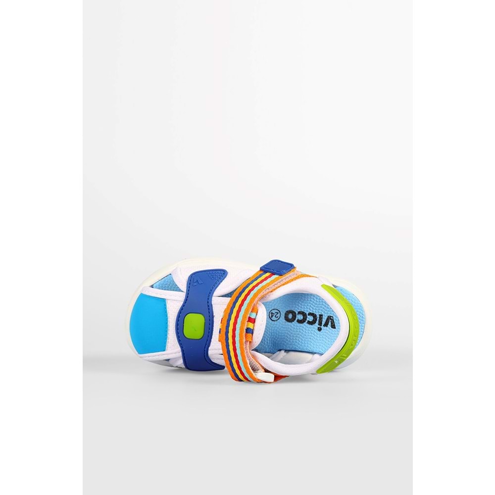 VİCCO FLOW II ERKEK ÇOCUK SANDALET - BEYAZ-SAKS - 22