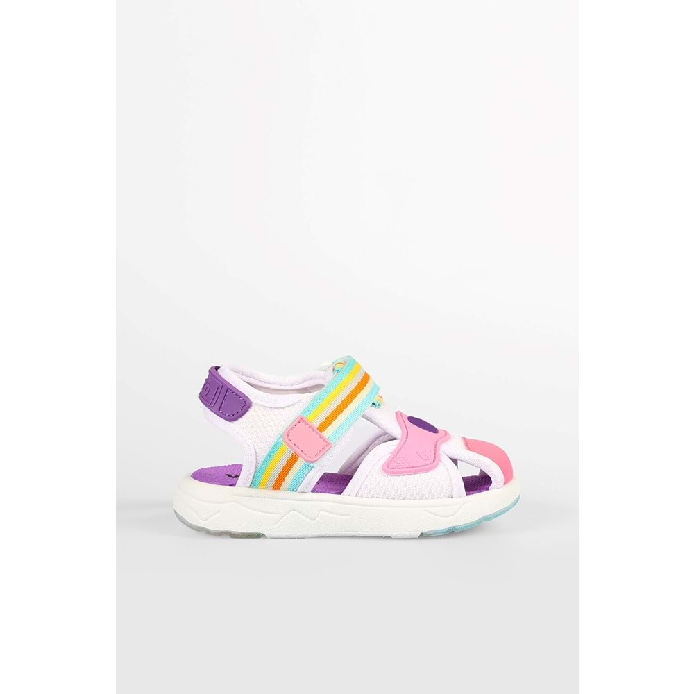 VİCCO FLOW II KIZ ÇOCUK SANDALET - BEYAZ-PEMBE - 30