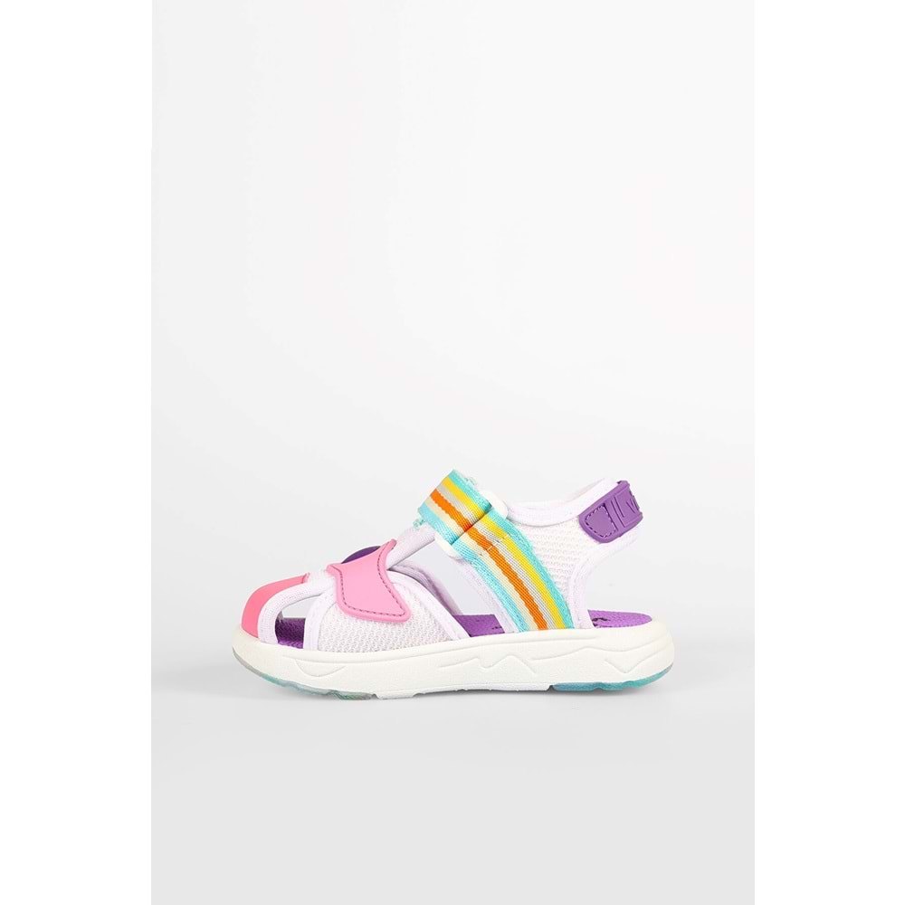 VİCCO FLOW II KIZ ÇOCUK SANDALET - BEYAZ-PEMBE - 30