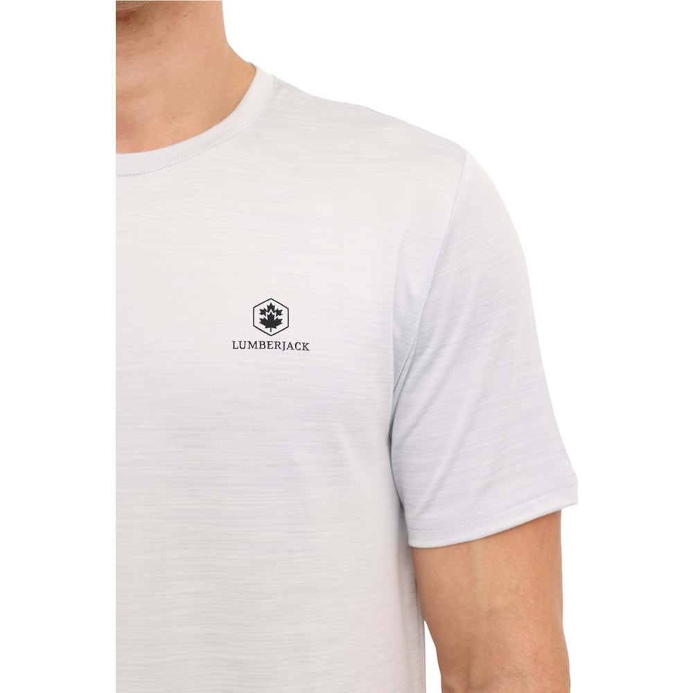 LUMBERJACK MB CT1328 MLN T-SH 6FX ERKEK KISA KOL TİŞÖRT - BEYAZ - L