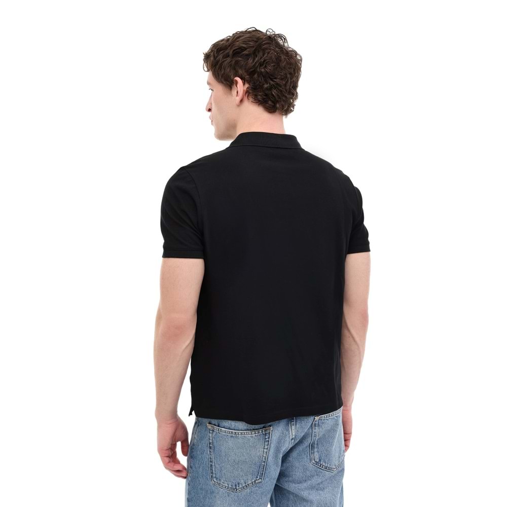 LUMBERJACK MB CT953 POLO T-SH 6FX ERKEK KISA KOL POLO TİŞÖRT - SİYAH - L