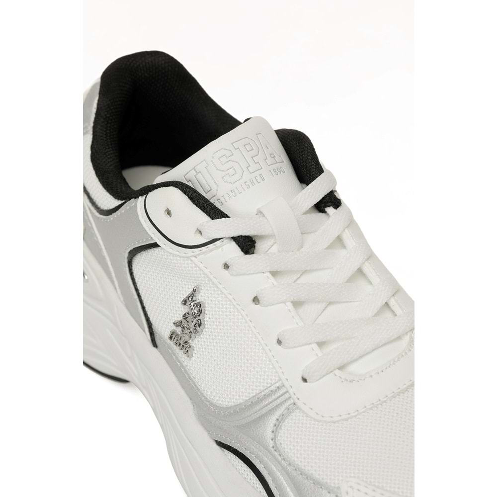 U.S. POLO ASSN. ILINA 6FX KADIN SPOR AYAKKABI - BEYAZ - 40