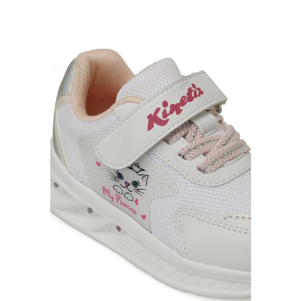 KİNETİX ELIO B 6FX IŞIKLI KIZ BEBEK SPOR AYAKKABI - BEYAZ - 21