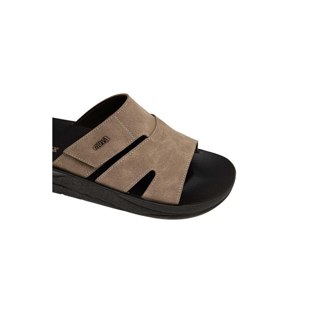 Muya Kalgaw Anatomik Taban Dört Mevsim Erkek Terlik - Vizon - 40