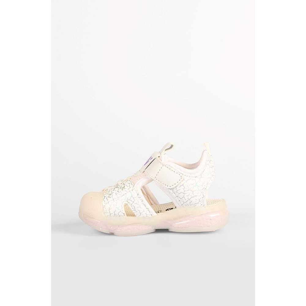 VİCCO MONROVİA IŞIKLI KIZ BEBEK SANDALET - BEYAZ - 24