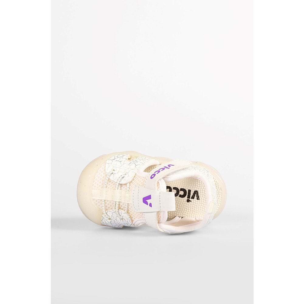 VİCCO MONROVİA IŞIKLI KIZ BEBEK SANDALET - BEYAZ - 24