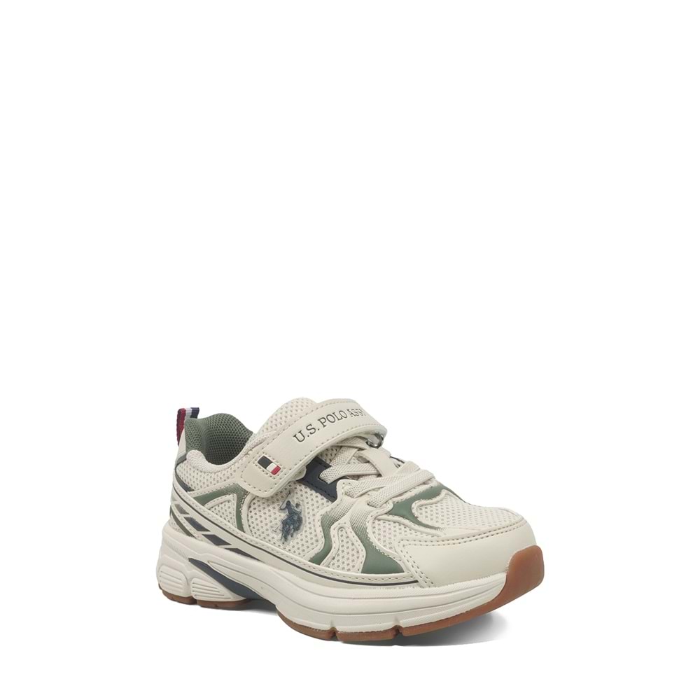 U.S. POLO ASSN. SETTE JR 6FX ERKEK ÇOCUK SPOR AYAKKABI - BEJ - 30