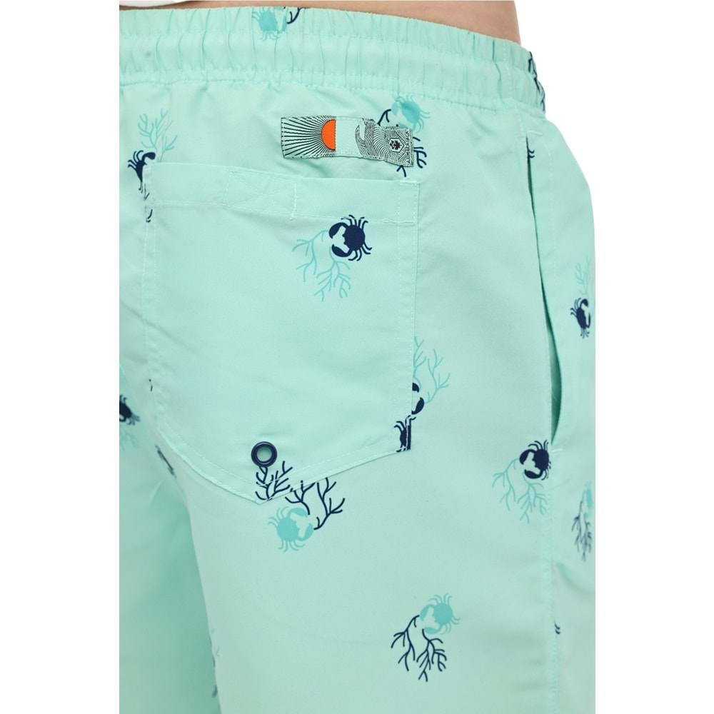 LUMBERJACK ML VISTORA 19HL-219 6FX ERKEK DENİZ ŞORTU - MINT - L