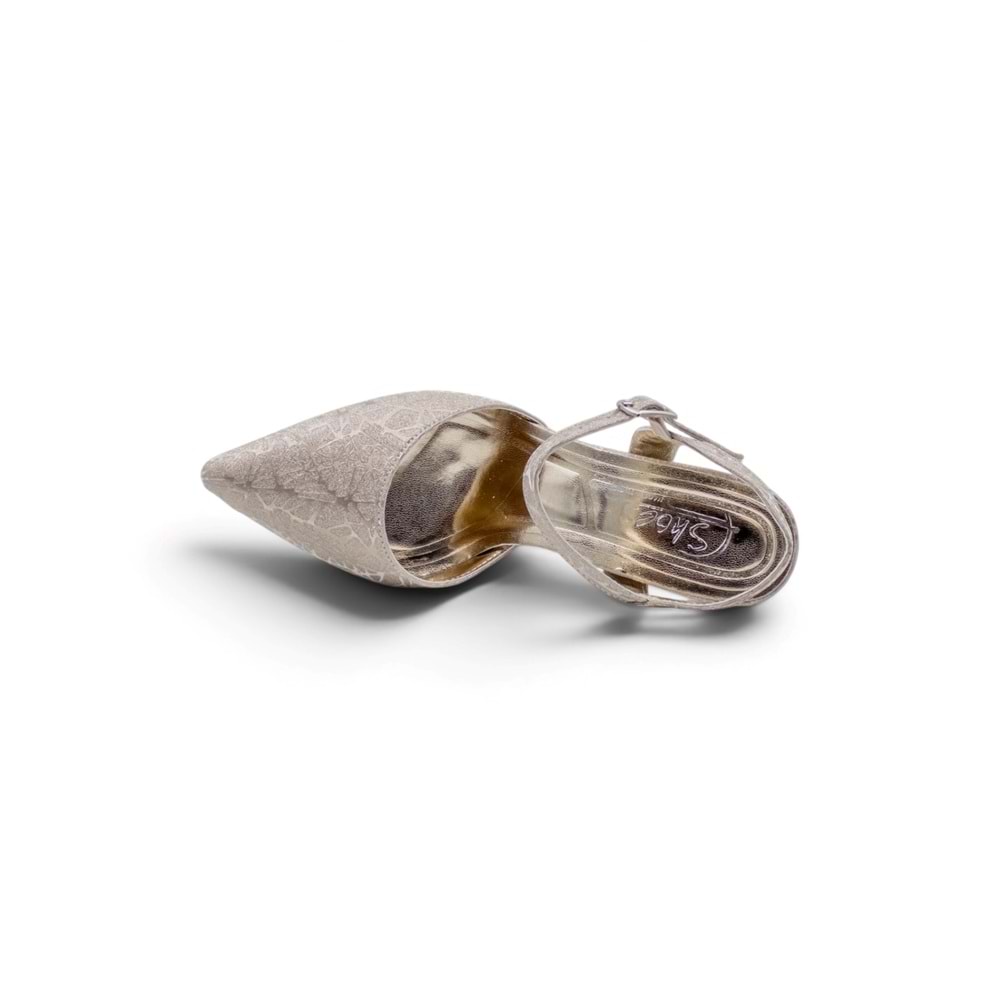 HBZ 0615 SİMLİ KADIN STİLETTO - GOLD - 40