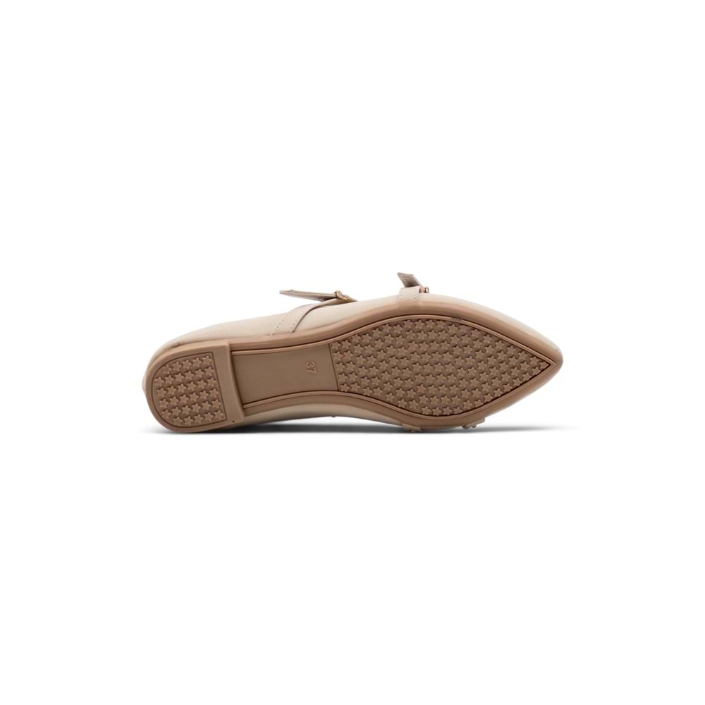 SHOES 0007 ZIMBA DETAYLI KADIN BABET - BEJ - 39