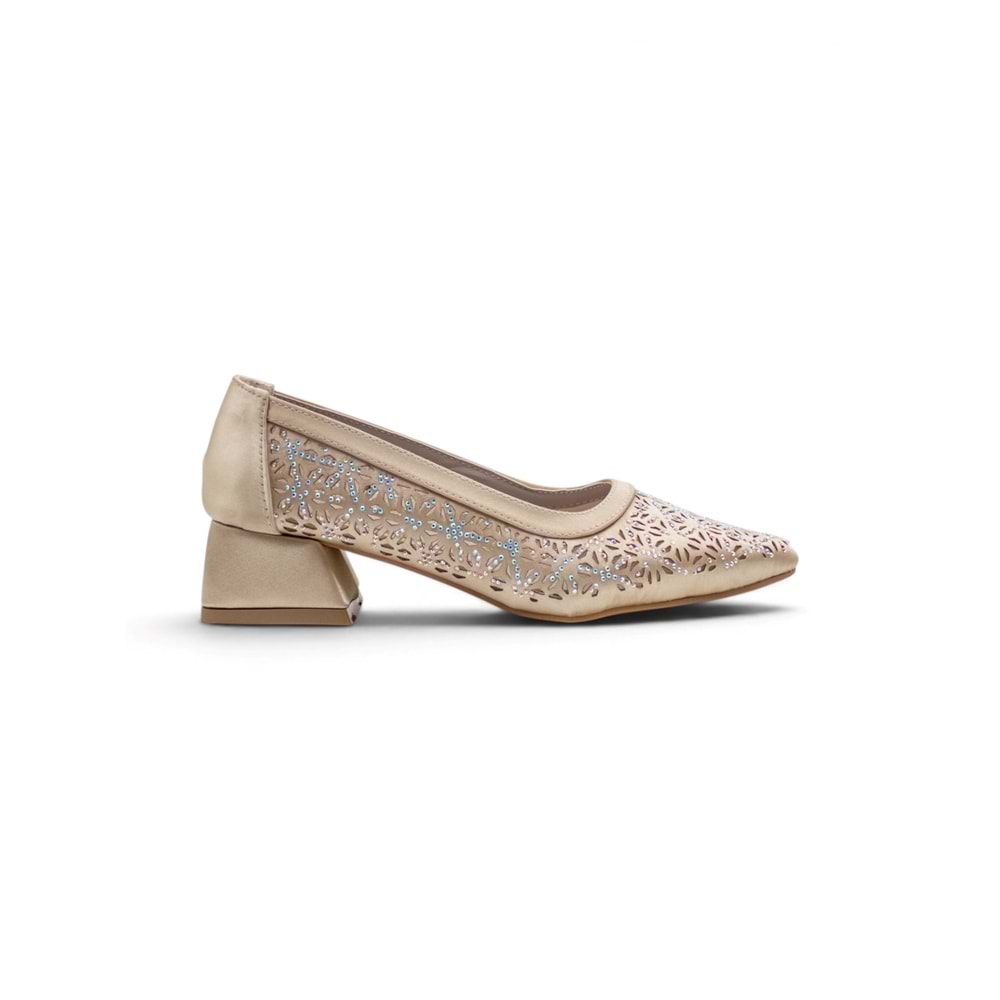 SHOES 0755 TAŞLI KADIN ABİYE - BEJ - 40