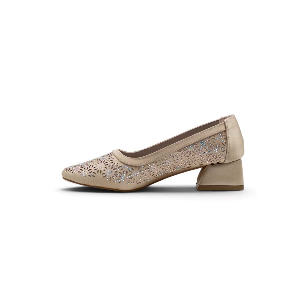 SHOES 0755 TAŞLI KADIN ABİYE - BEJ - 40
