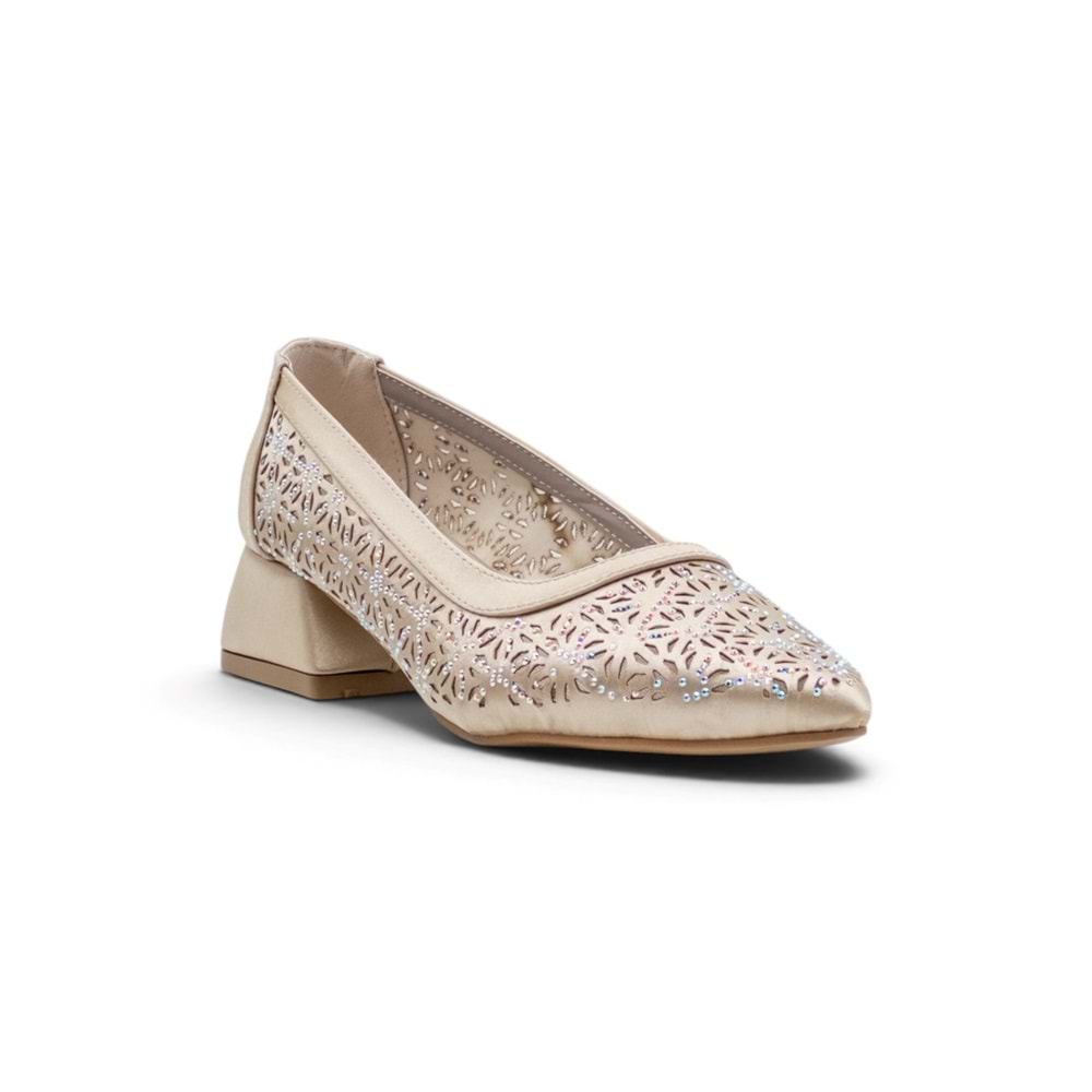 SHOES 0755 TAŞLI KADIN ABİYE - BEJ - 40