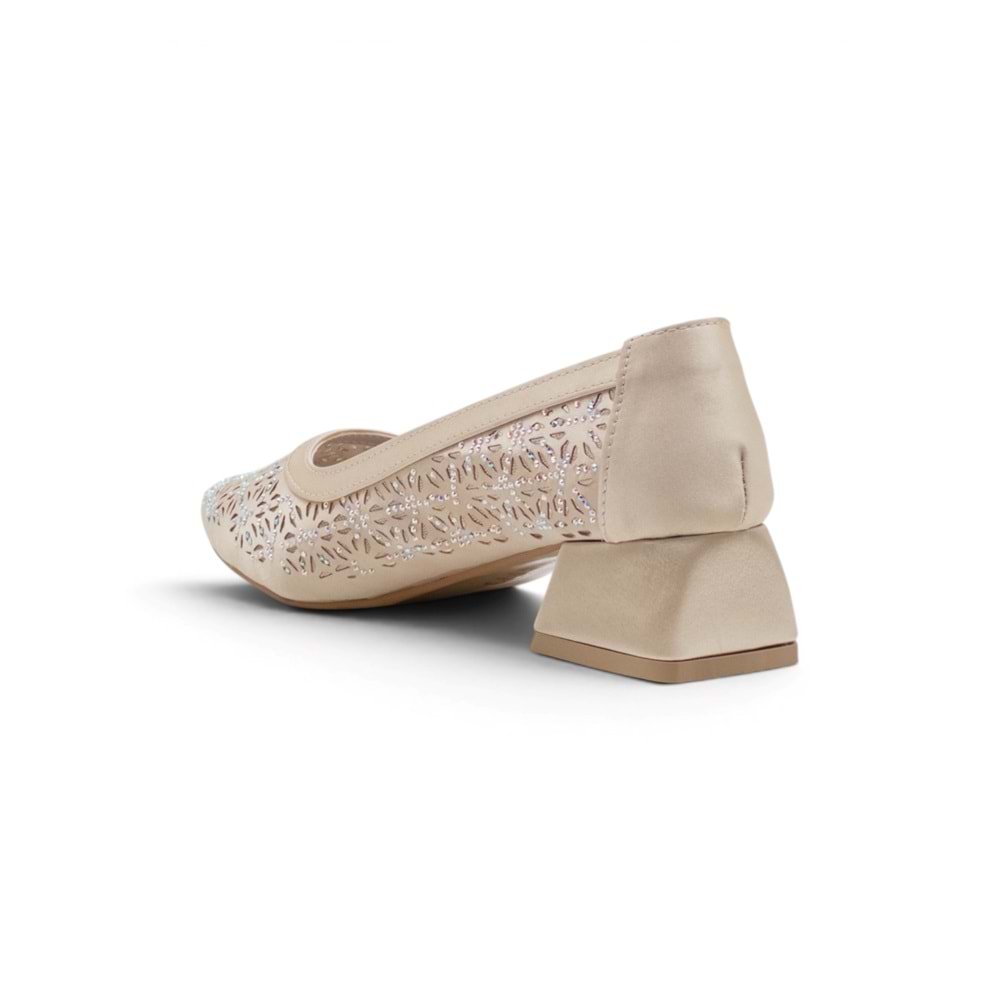SHOES 0755 TAŞLI KADIN ABİYE - BEJ - 40